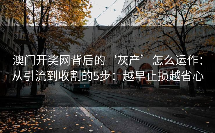 澳门开奖网背后的‘灰产’怎么运作:从引流到收割的5步:越早止损越省心 澳门开奖网背后的‘灰产’怎么运作:从引流到收割的5步:越早止损越省心